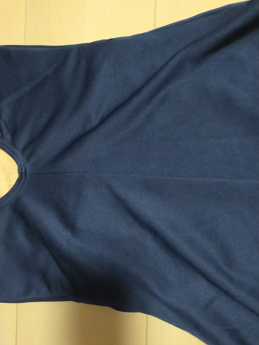 特大170サイズ　競泳水着　紺色　ネイビー　女の子用　レディース 水泳　スイミング　クリーニング済　ハイカット　即決_画像7