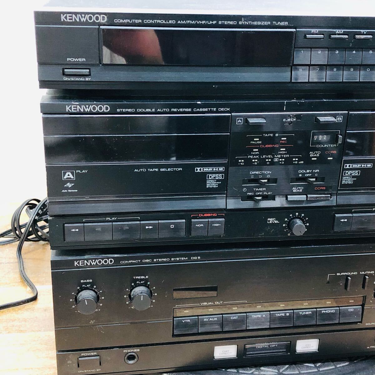 ☆ AA-1106て140 KENWOOD システムコンポ ステレオカセットデッキ X-5RW/A-5R/T-7R ケンウッド ☆_画像4