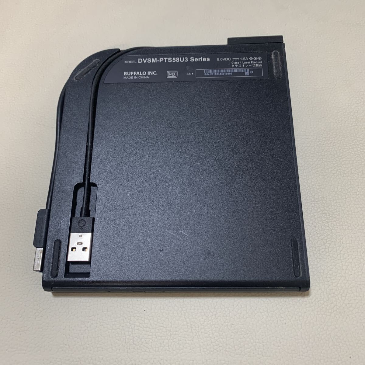 ☆IS-1127き60 BUFFALO バッファロー ポータブルDVDドライブ DVSM-PTS58U3-BK 動作未確認☆_画像8