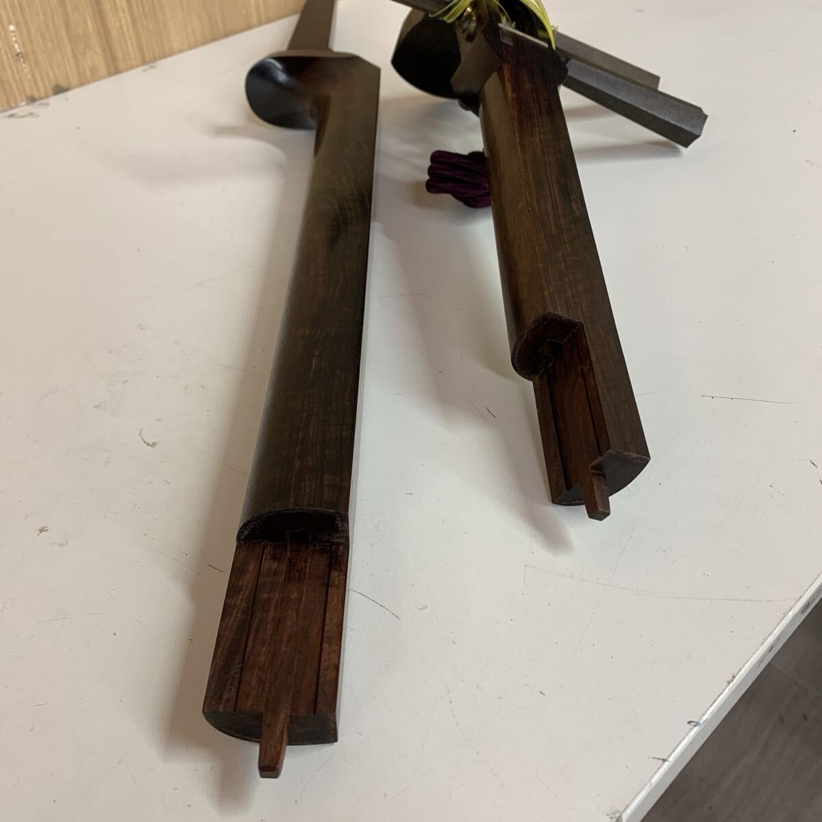 【B-0】 太棹 丸打胴 三味線 和楽器 東さわり 紅木？ 4841-24_画像2