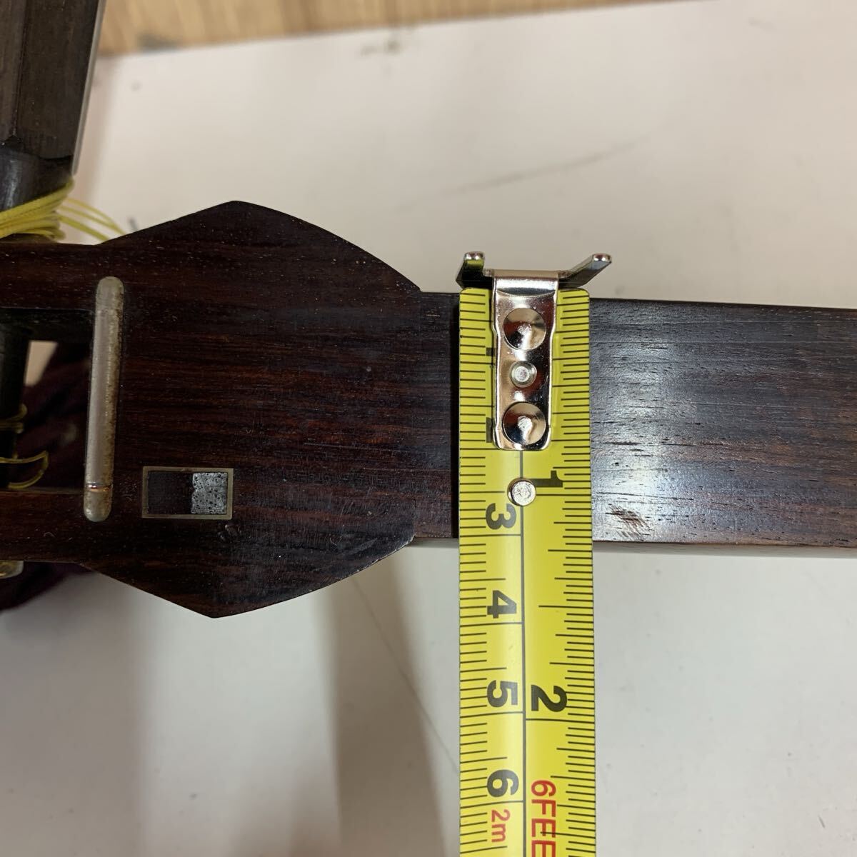 【B-0】 太棹 丸打胴 三味線 和楽器 東さわり 紅木？ 4841-24_画像6