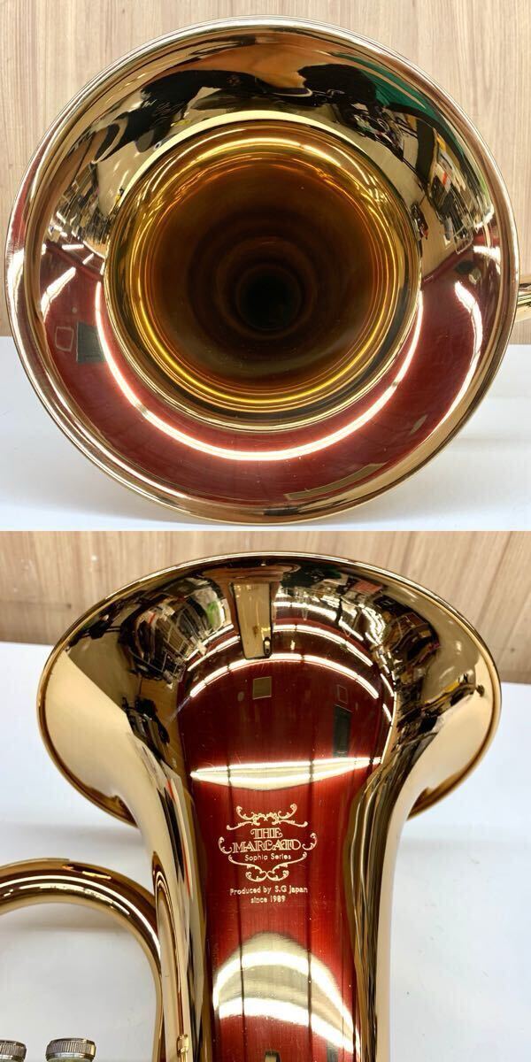 【V-3】 The Marcato Sophia Series Euphonium ユーフォニアム EP591? 正確な品番不明 ピストン動き問題多 修理必須 現状品 4970-141_画像2
