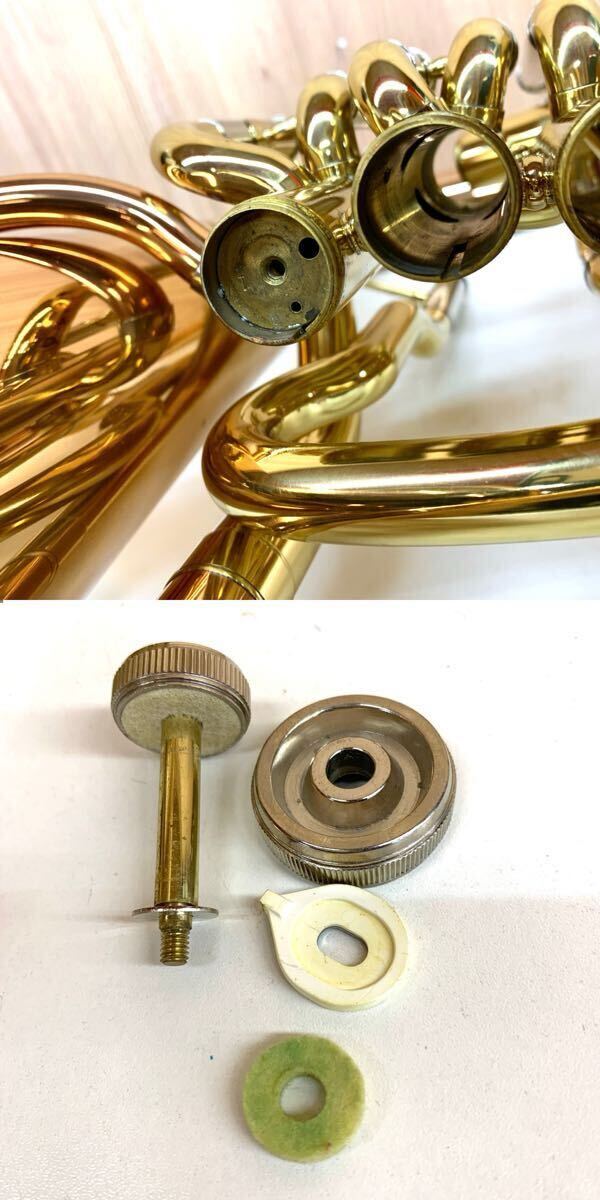 【V-3】 The Marcato Sophia Series Euphonium ユーフォニアム EP591? 正確な品番不明 ピストン動き問題多 修理必須 現状品 4970-141_画像8