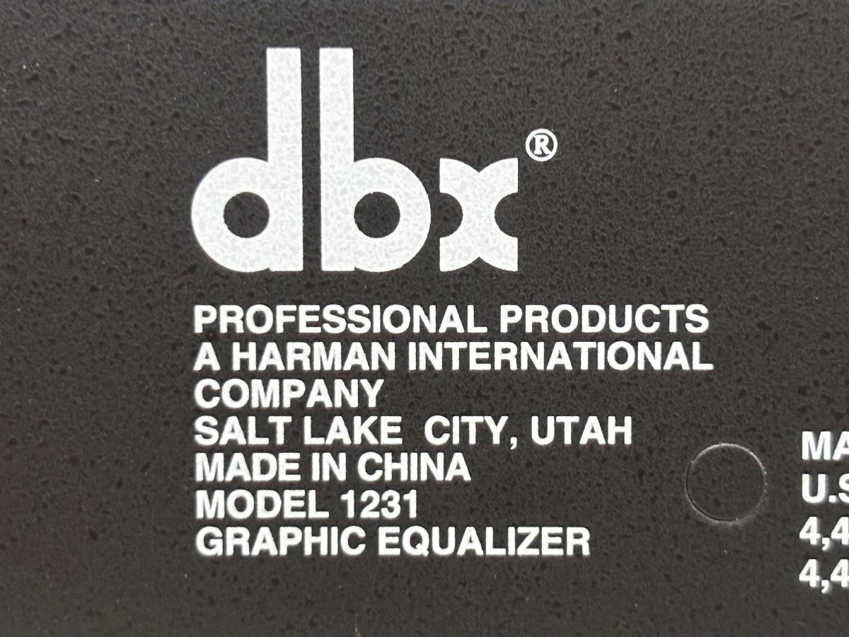 [G]dbx 1231① графика эквалайзер ti- Be X 032415