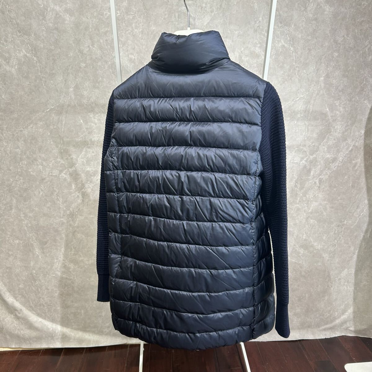 【タグ付き】【極美品】 MONCLER モンクレール ダウンジャケットニットネイビーS_画像2