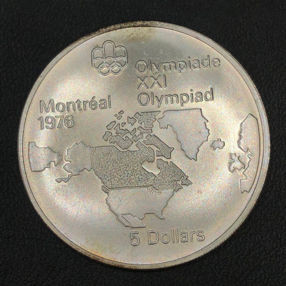【1円スタート】カナダ 1976年 モントリオールオリンピック エリザベス2世 5ドル 古銭 記念硬貨 アンティークコイン B1759_画像1