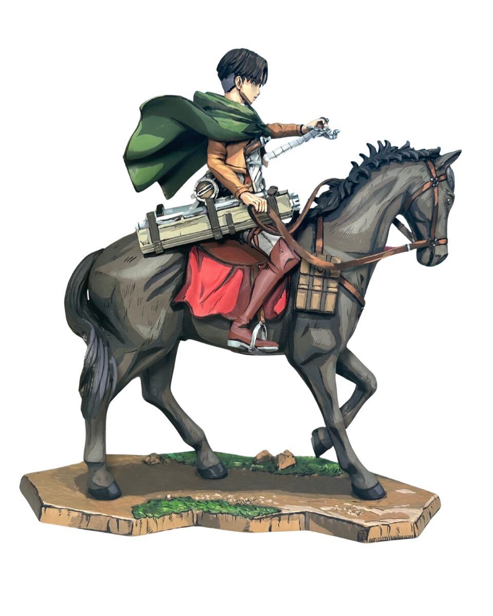 進撃の巨人 一番くじ リヴァイ フィギュア 騎馬　リペイント　二次元彩色　兵長_画像5