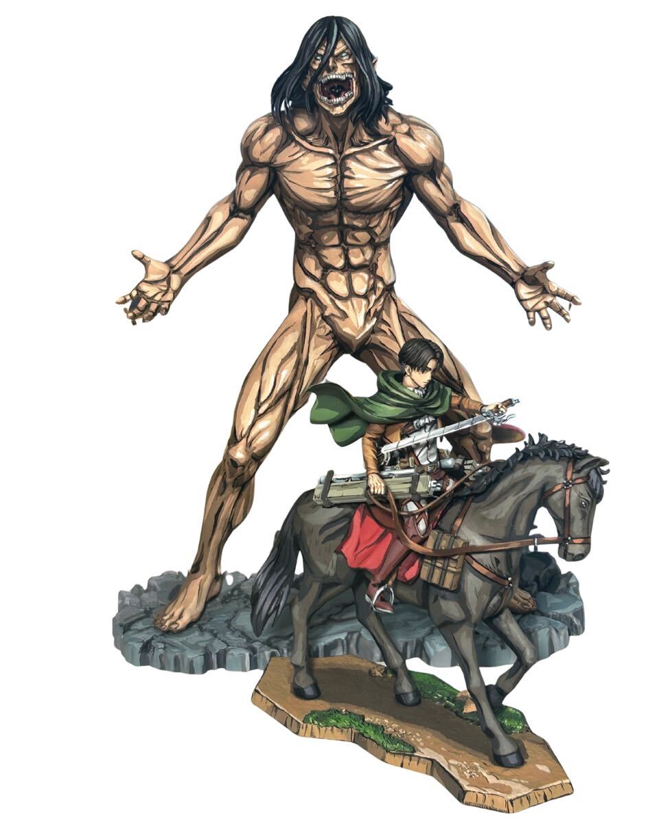 進撃の巨人 一番くじ リヴァイ フィギュア 騎馬　リペイント　二次元彩色　兵長_画像6