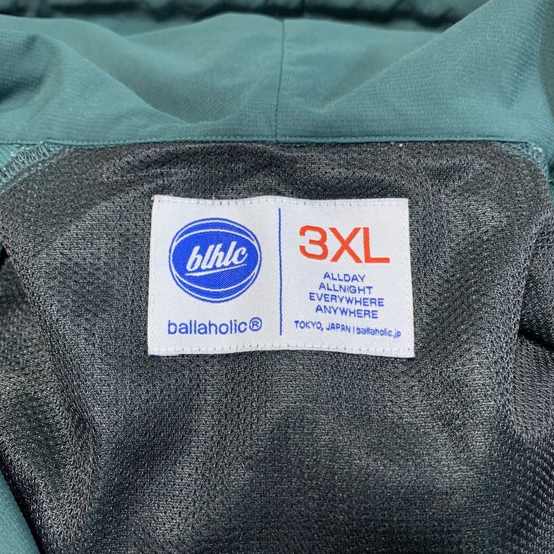 ballaholic ボーラホリック ロゴ 刺繍 アノラックパーカー フード パーカー グリーン 3XL/バスケットボール ウォームアップジャケット_画像3