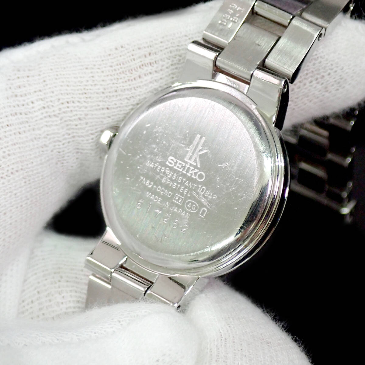 セイコー ルキア デイト 7N82-0CN0 シルバーエンボス文字盤 点検動作品 SEIKO LUKIA_画像6