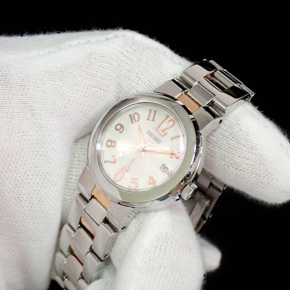 セイコー ルキア デイト 7N82-0CN0 シルバーエンボス文字盤 点検動作品 SEIKO LUKIA_画像8