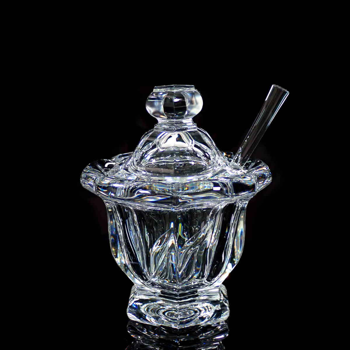 1980's Baccarat MISSOURI MUSTARD POT RACK SET 高16cm バカラ ミズーリ マスタードポット ラックセット_画像3