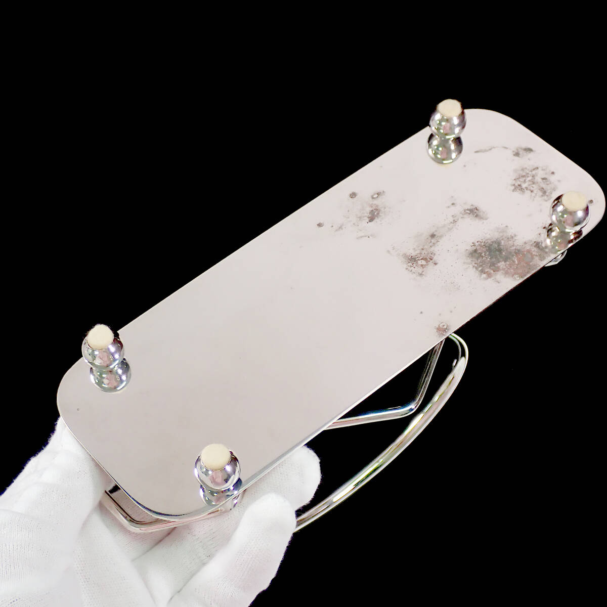 1980's Baccarat MISSOURI MUSTARD POT RACK SET 高16cm バカラ ミズーリ マスタードポット ラックセット_画像10