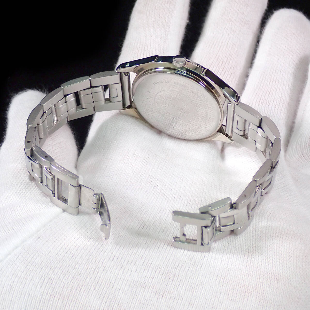 レノマ デイデイト ステンレス／ホワイト文字盤 点検動作品 renoma 6329-H13861 _画像5