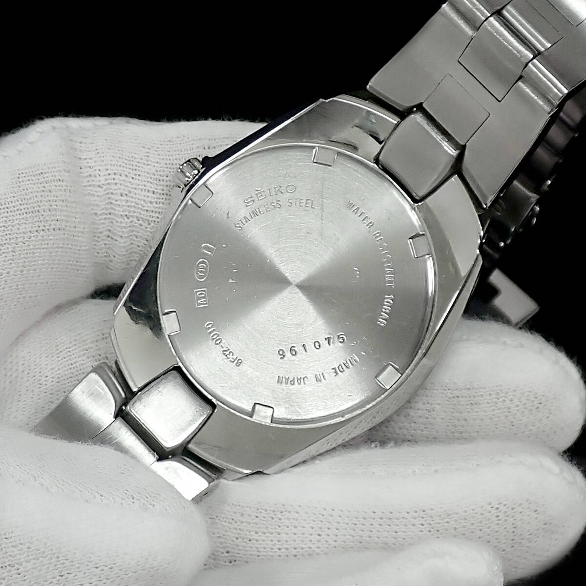 セイコー パーペチュアルカレンダー デイト 8F32-0010 ブルー文字盤 点検動作品 SEIKO Perpetual Calendar_画像6