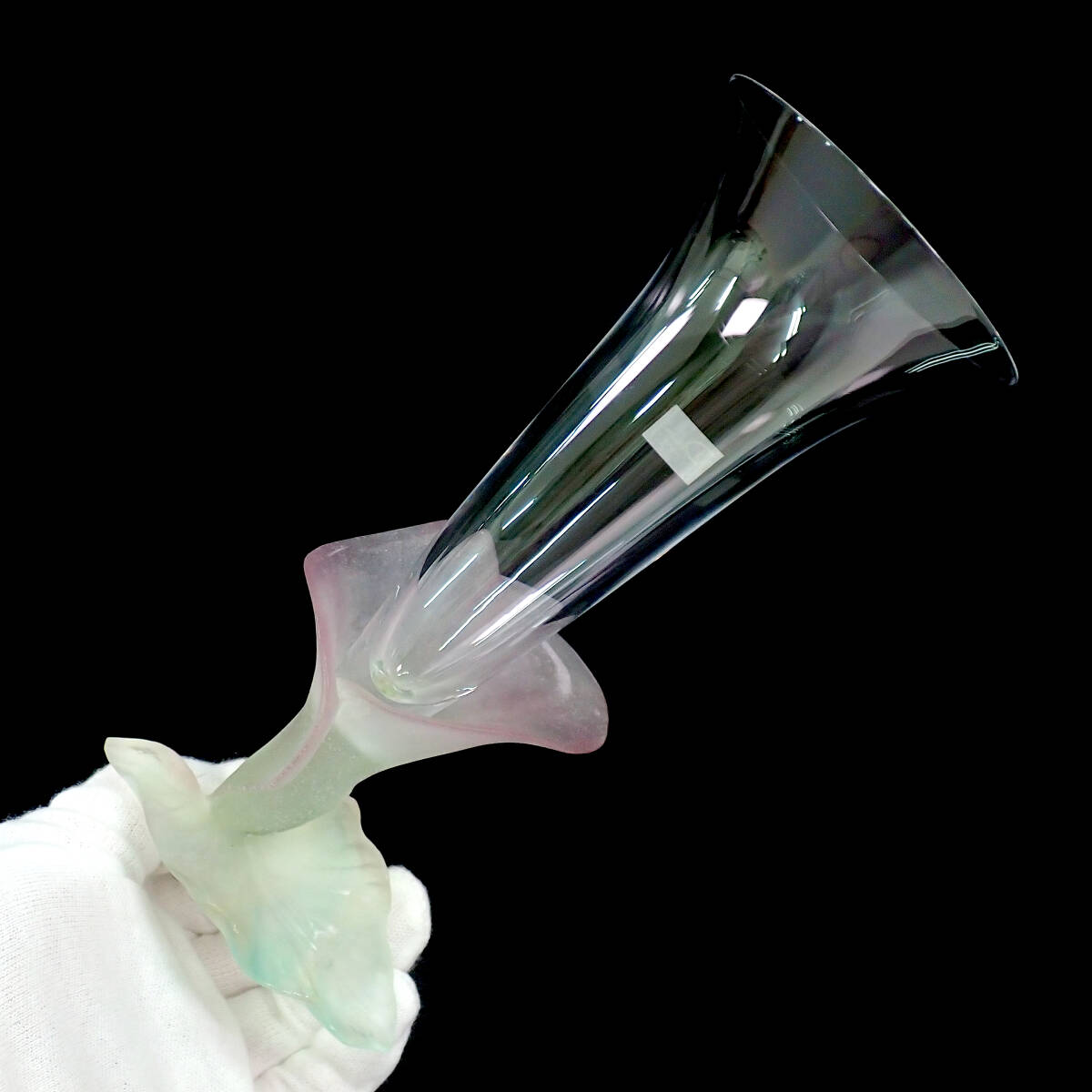 Daum Crystal フラワー デザイン シャンパングラス_画像3