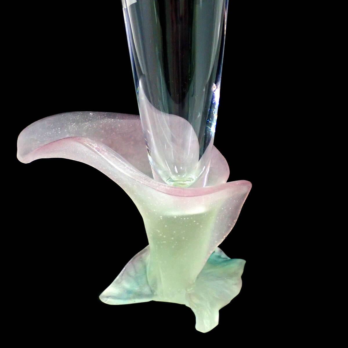 Daum Crystal フラワー デザイン シャンパングラス_画像6