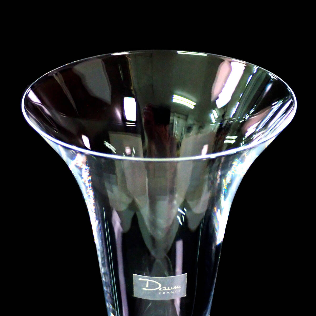 Daum Crystal フラワー デザイン シャンパングラス_画像8