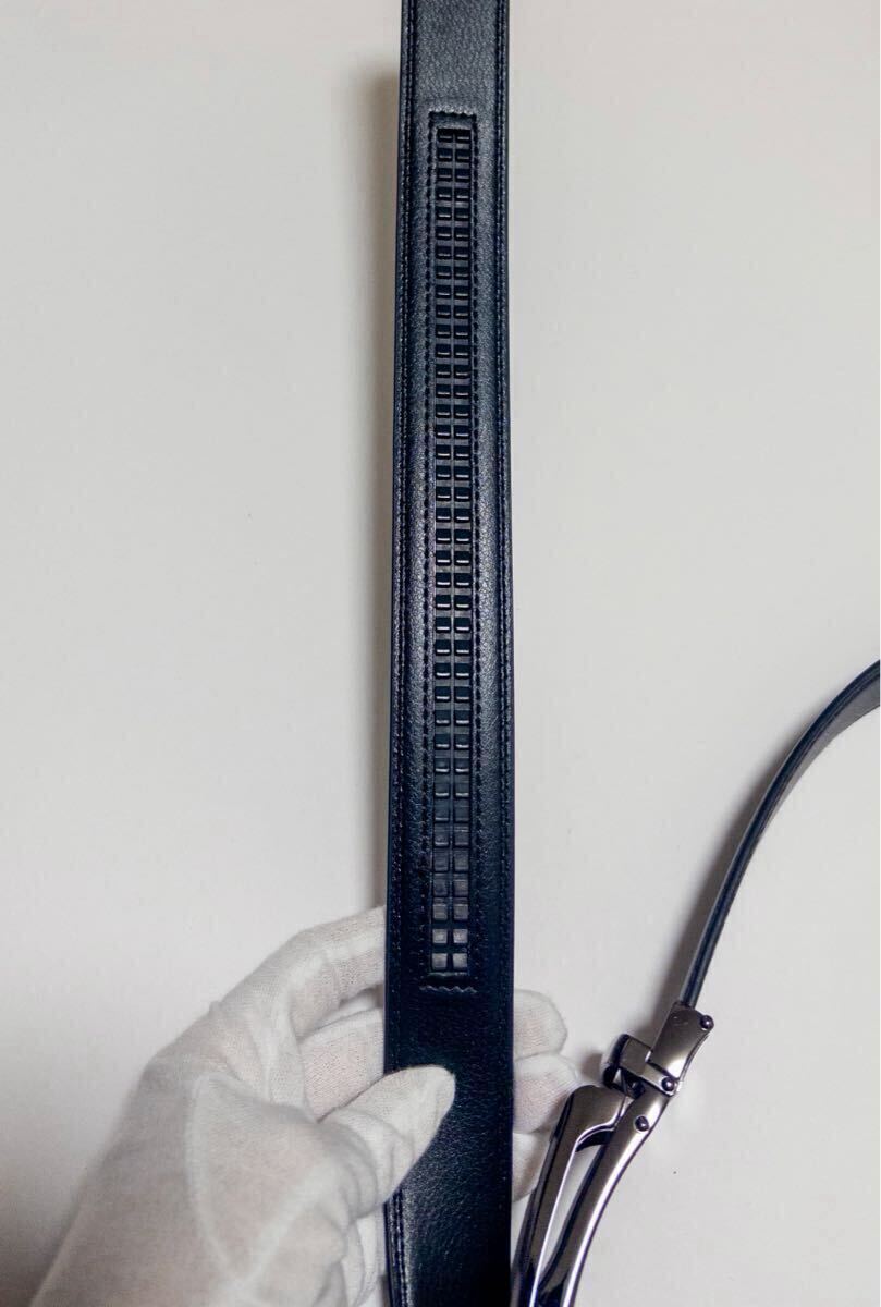 オートロックベルト メンズ ベルト 120cm 本革 カジュアル オートロック ビジネス 30mm 30 穴なし 大きい 大きいサイズ 黒 おしゃれ 無段階_画像9