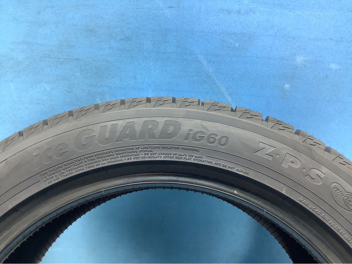 225/50/18 22年 ヨコハマ ICE GUARD IG60 ZPS 未使用タイヤ4本 スタッドレスタイヤ ランフラット 225/50R18_画像8