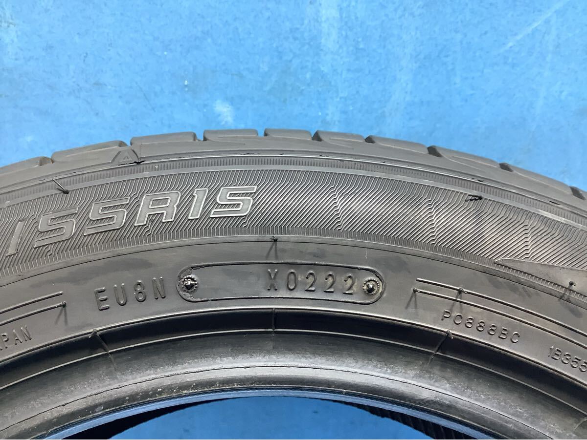 195/55R15 2022年製　　ダンロップ　LE MANS V 中古タイヤ４本　　195/55/15 夏タイヤ_画像9
