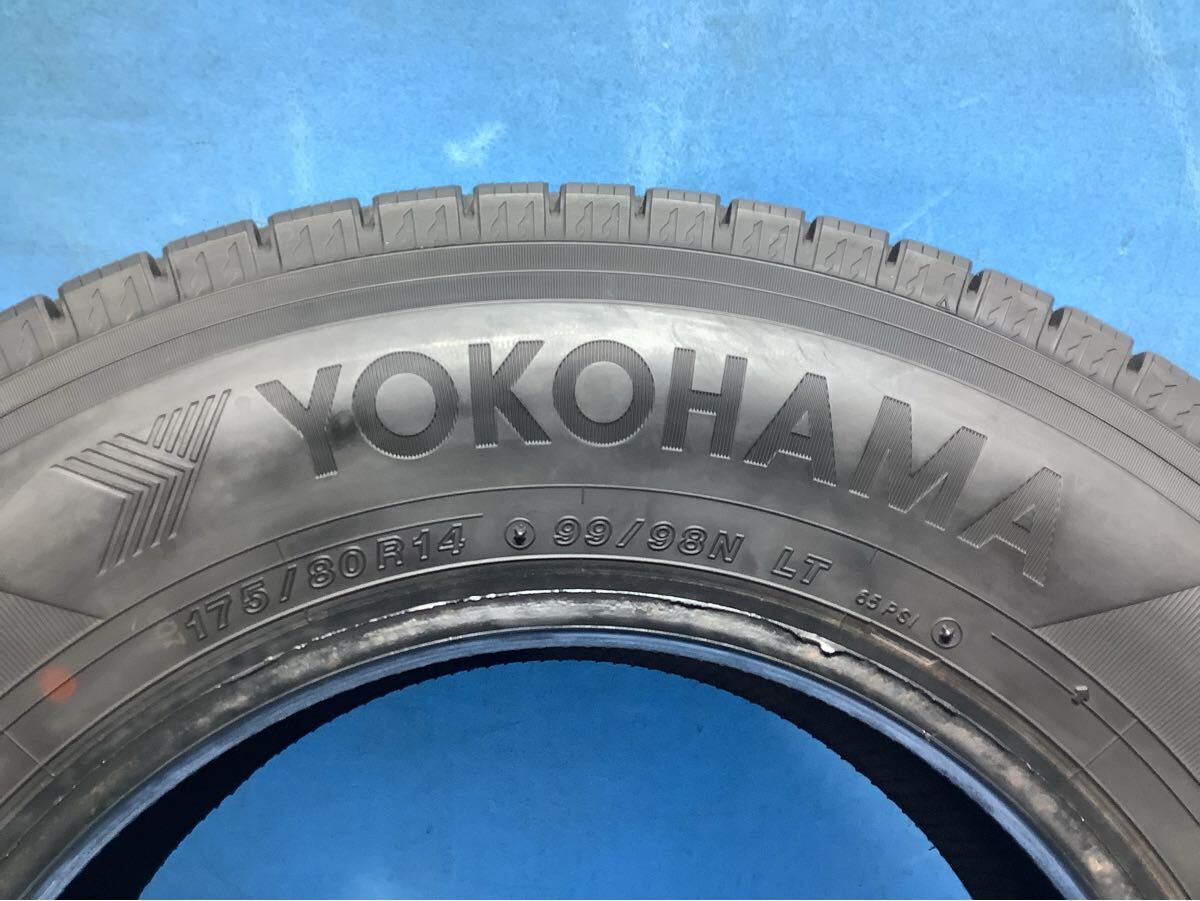 175/80R14 99/98N LT 2024年製 ヨコハマ ICEGUARD IG91 スタッドレスタイヤ 175/80/14 中古タイヤ2本_画像4