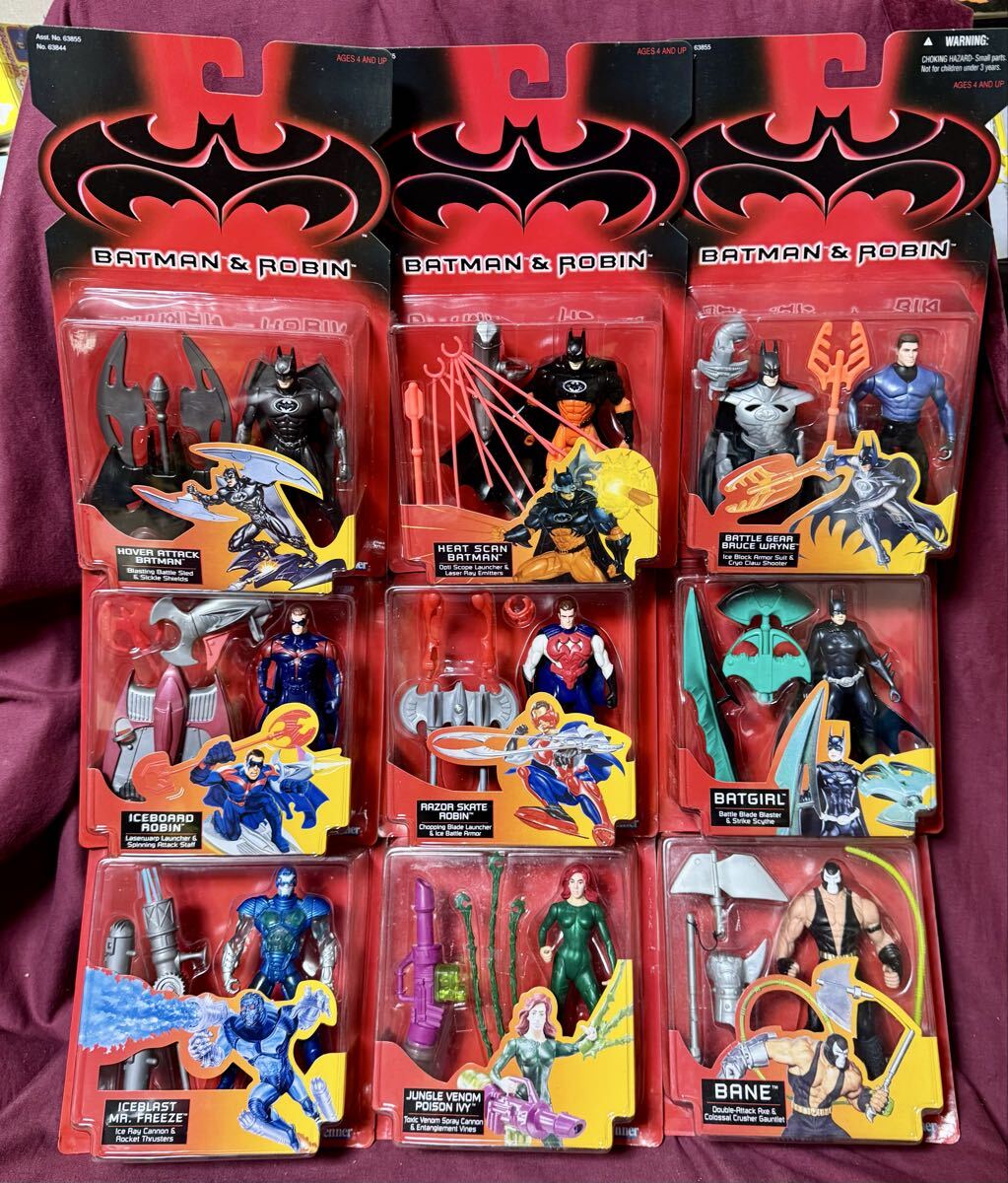 '97 Kenner『BATMAN & ROBIN』アクションフィギュア 全9種セット バットマン ロビン バットガール ミスター・フリーズ ポイズン・アイビー_画像1