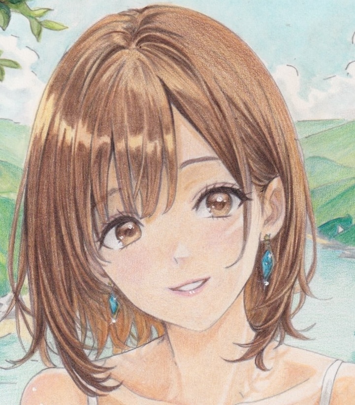 рука .. оригинал иллюстрации Short cut чай . платье прекрасный девушка A4 постер цветные карандаши рука .. оригинал иллюстрации Short cut чай . платье прекрасный девушка A4 постер цветные карандаши