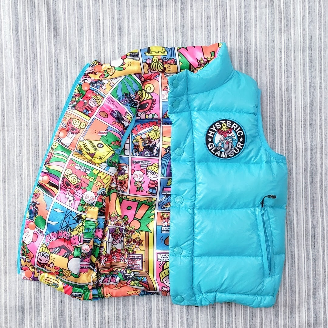 ★極美品★ヒステリックミニ＊リバーシブル＊ダウンベスト＊110cm_画像1