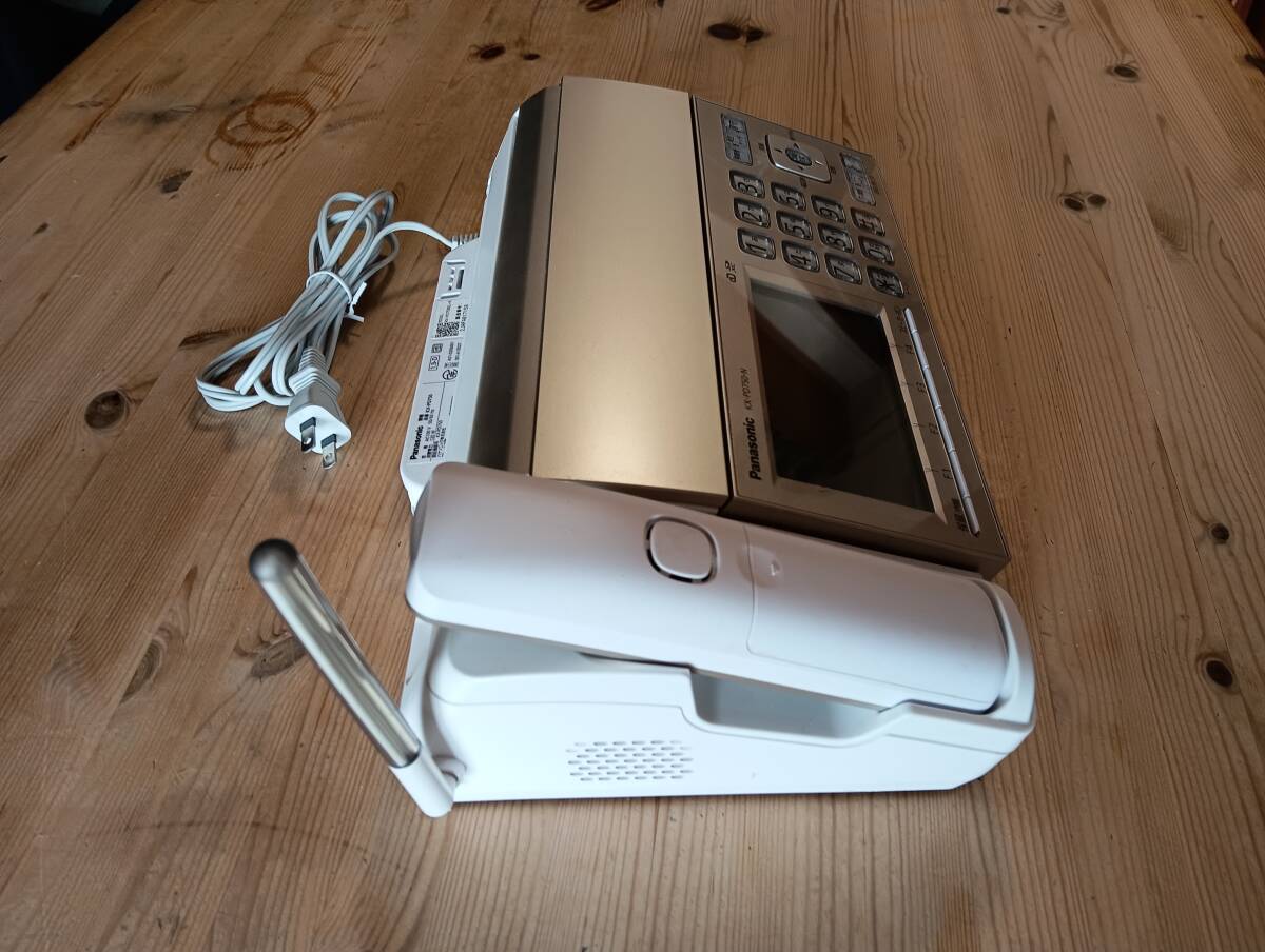 パナソニック 見てから印刷 FAX電話機 親機用受話器コードレスタイプ ※子機はありません Panasonic KX-PD750-Nシャンパンゴールド_画像5