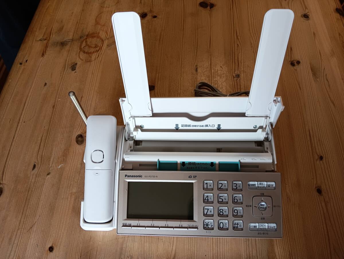 パナソニック 見てから印刷 FAX電話機 親機用受話器コードレスタイプ ※子機はありません Panasonic KX-PD750-Nシャンパンゴールド_画像6