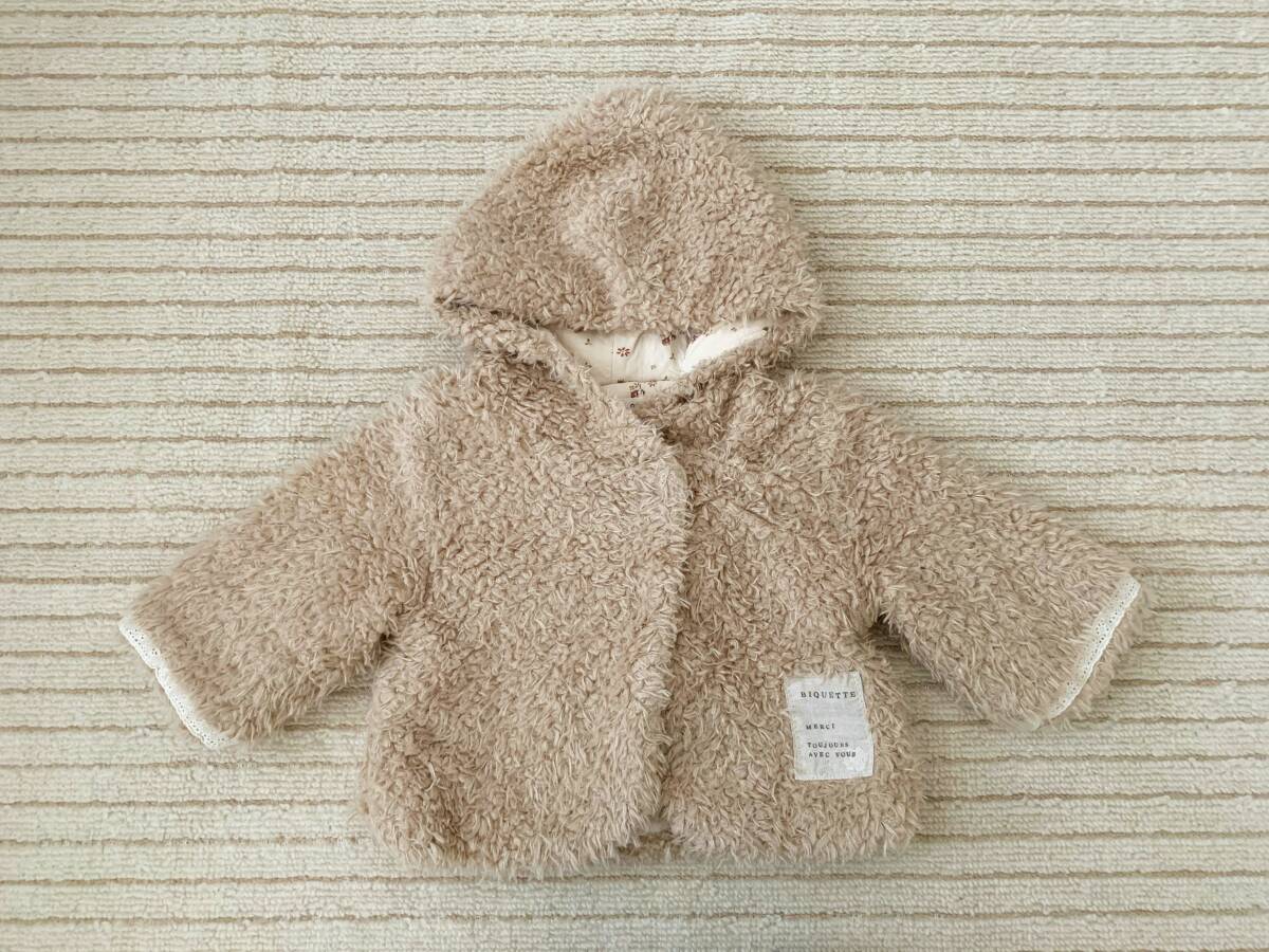 USED　キムラタン　Biquette　ビケット　フード付きコート　９０サイズ　80_画像1