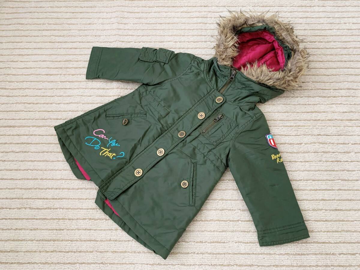 美品　F.O.インターナショナル　Boomy Roomy　ブーミールーミー　フード付きコート　９０サイズ　80_画像1