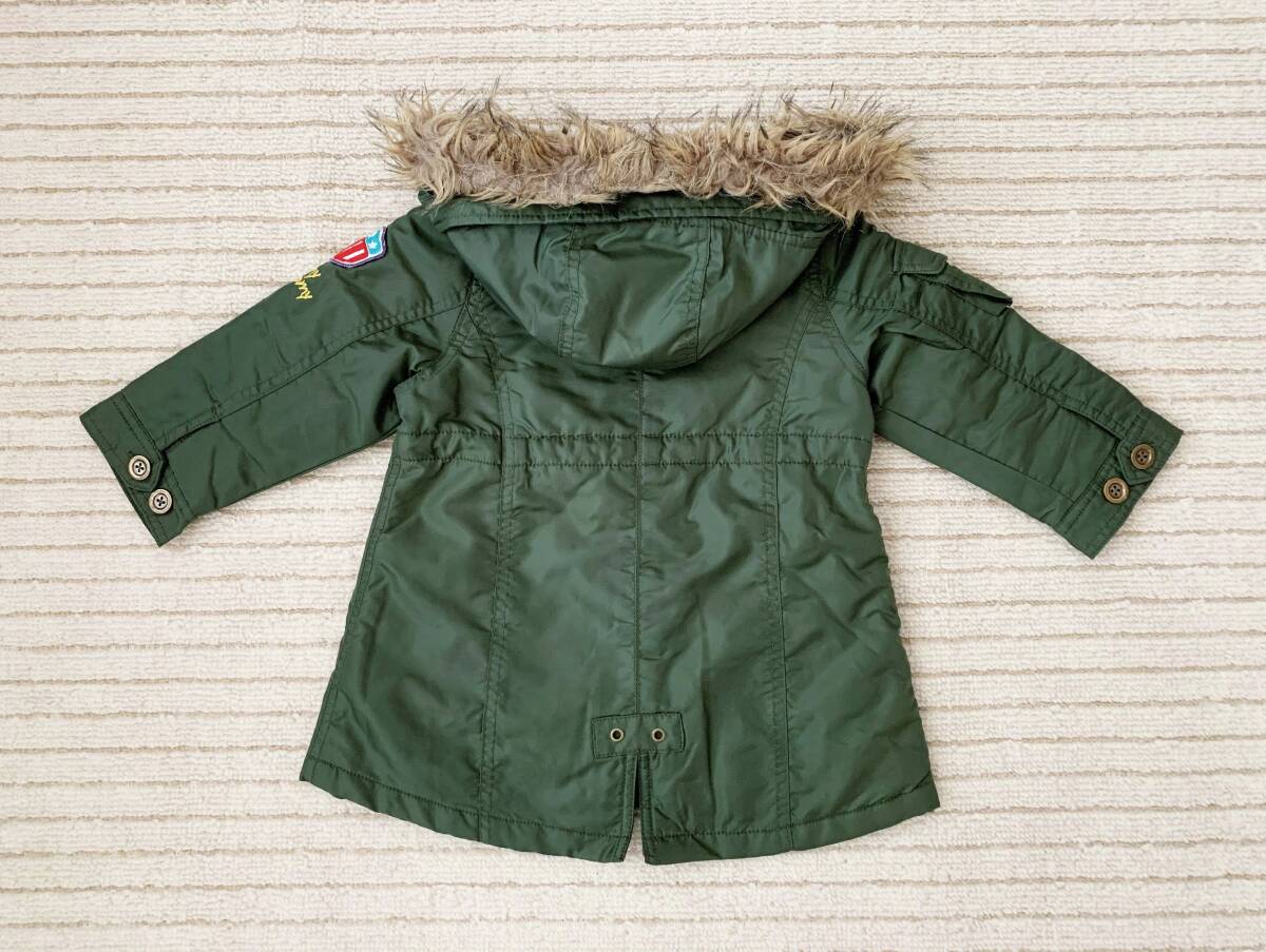 美品　F.O.インターナショナル　Boomy Roomy　ブーミールーミー　フード付きコート　９０サイズ　80_画像3