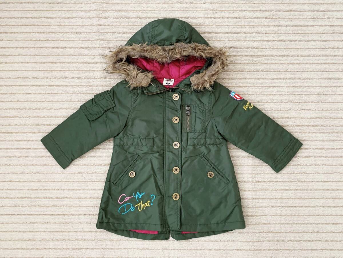 美品　F.O.インターナショナル　Boomy Roomy　ブーミールーミー　フード付きコート　９０サイズ　80_画像2