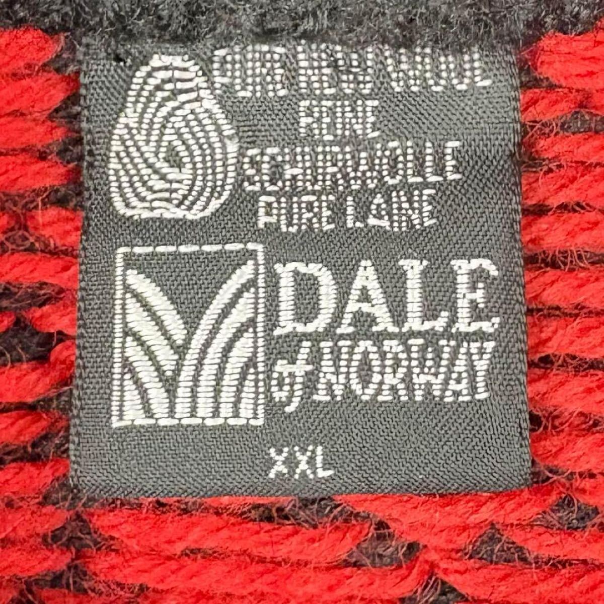 3L 2XL XXL ダーレオブノルウェイ Dale of Norway ニット セーター ヴィンテージ 古着 総柄 肉厚 好配色 Y2K ノルディック 古着 メンズ 黒_画像7