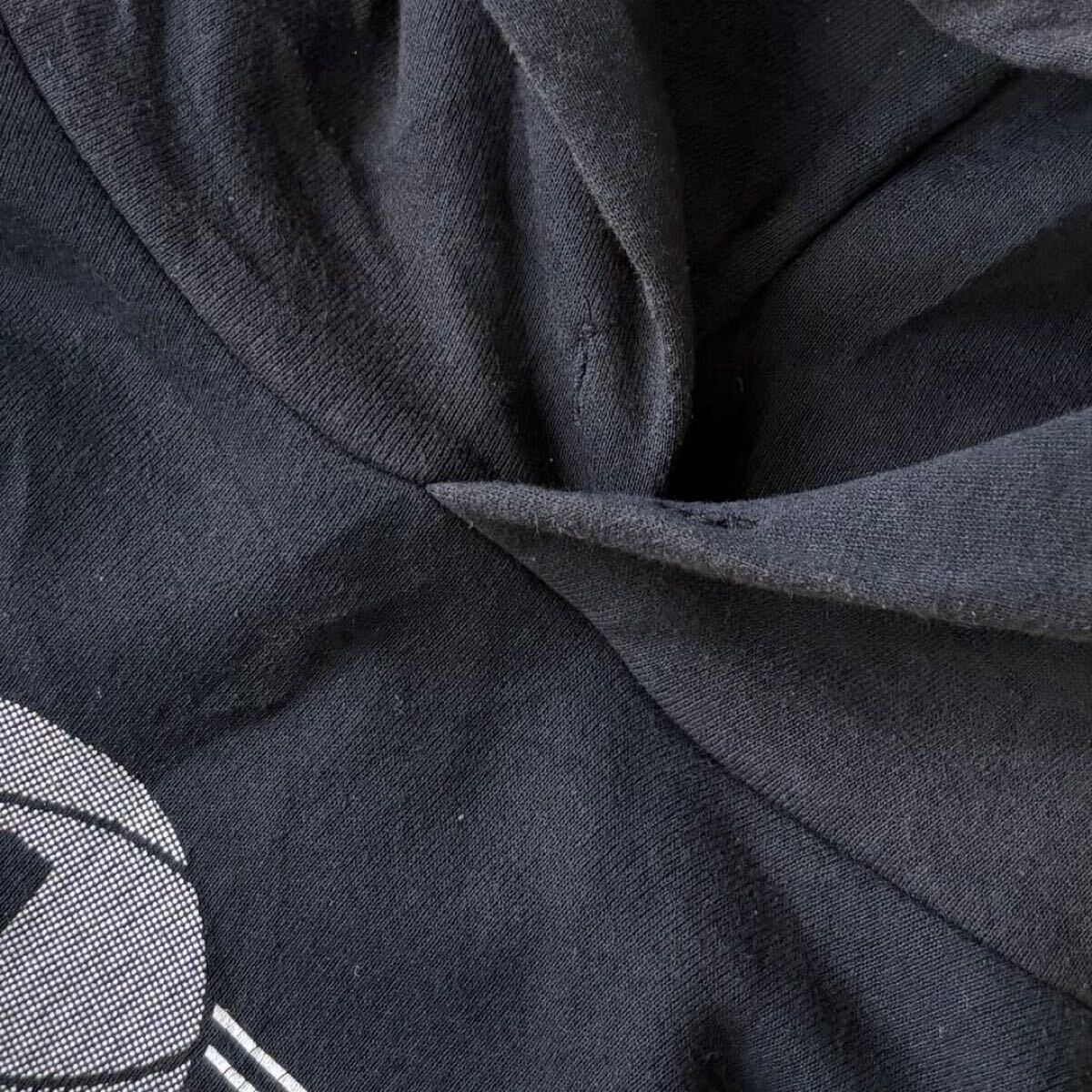 アメリカ製 米国製 Russell ラッセル パーカー フーディー プルオーバー スウェット USA製 ビンテージ 古着 L XL LL 黒 ブラック ロゴ 刺繍_画像5