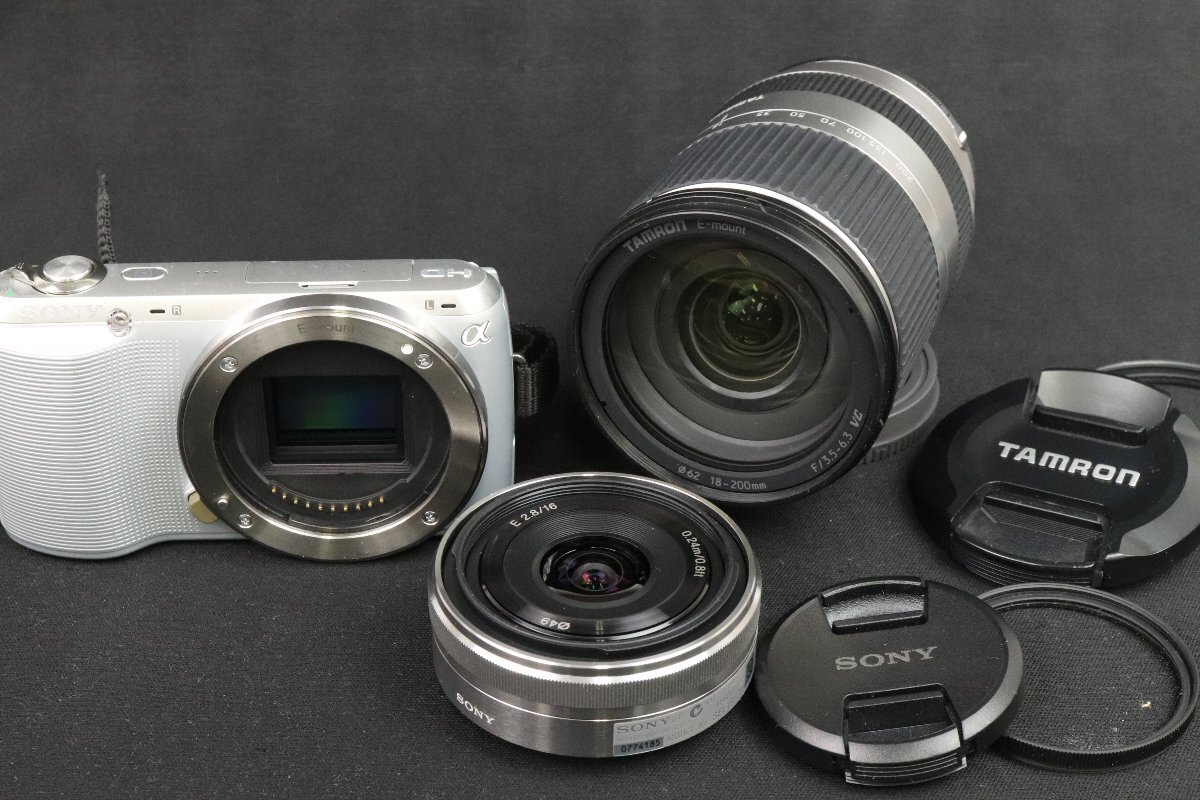 SONY Sony α NEX-C3 линзы 2 шт. комплект 24mm F2.8 блин / 18-200mm F3.5-6.3 беззеркальный однообъективный цифровая камера [.irodori]5