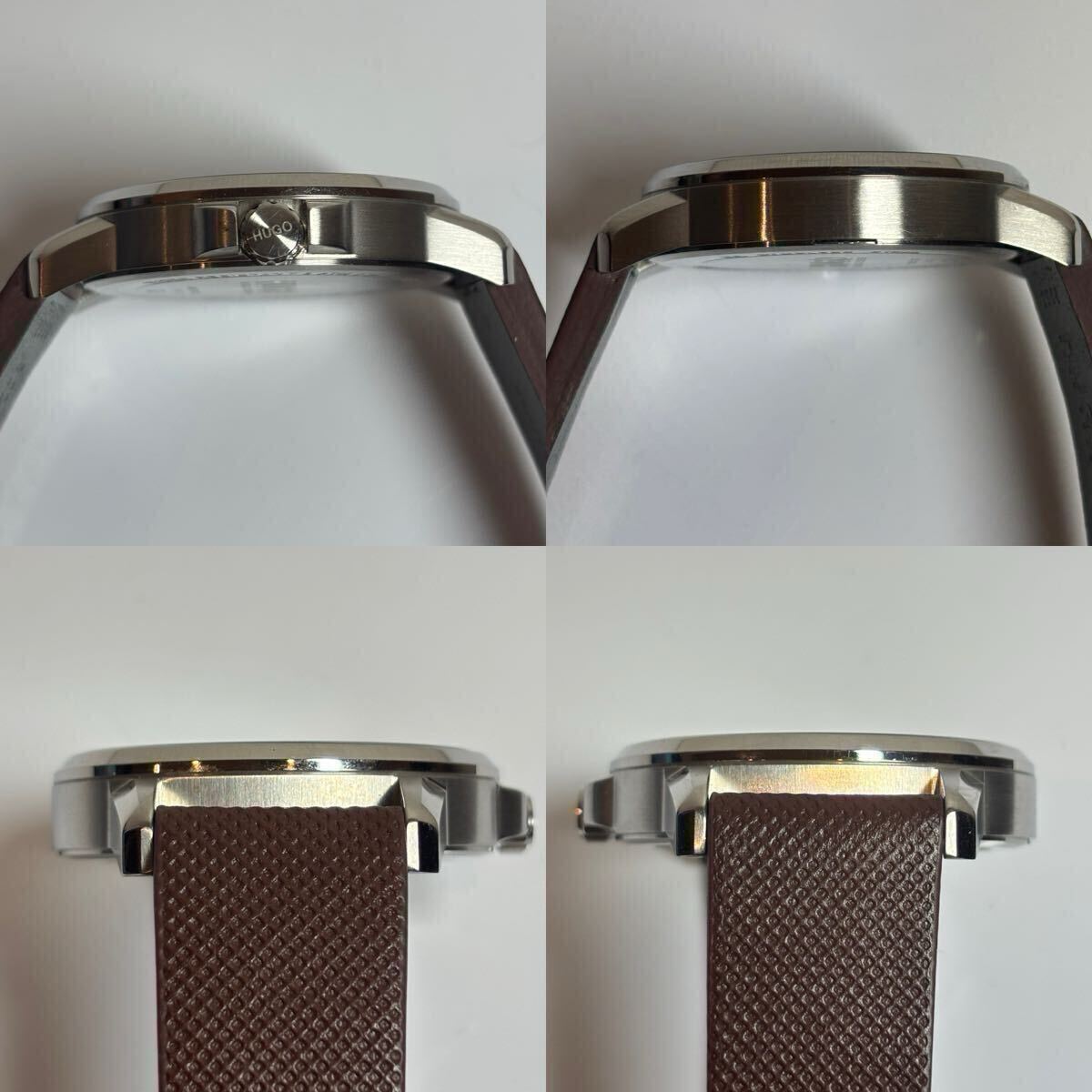 【稼働】【used】 HUGO BOSS ヒューゴボス HU.338.1.14.3130 FOCUS 腕時計 クロノグラフ レザーベルト 新品電池交換済 クォーツ _画像5