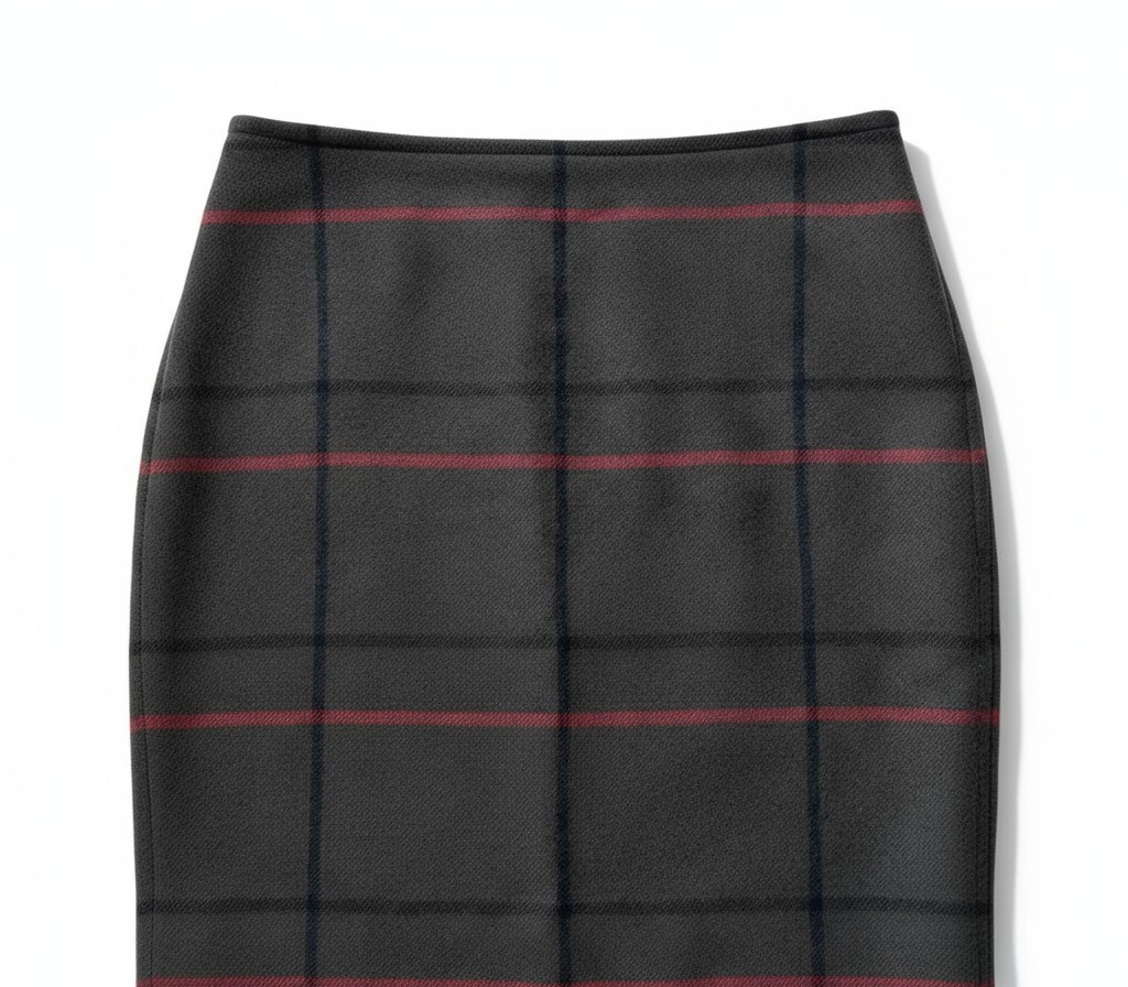 MADISONBLUE マディソンブルー　68,200円　SOFIE チェック ウールスカート　00　ダークグリーン系　ウール100％_画像3