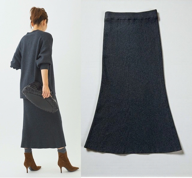 美品 26,400円 R’IAM Plage プラージュ カシミヤウール washable wool スカート 38 グレー系 ウォッシャブルウール_画像7