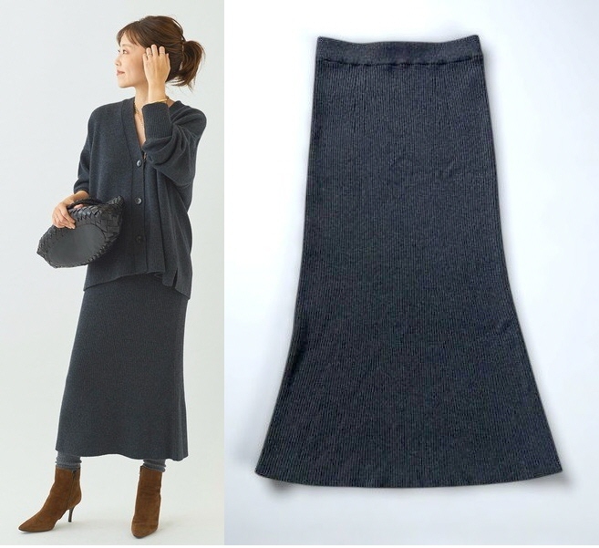 美品 26,400円 R’IAM Plage プラージュ カシミヤウール washable wool スカート 38 グレー系 ウォッシャブルウール_画像3