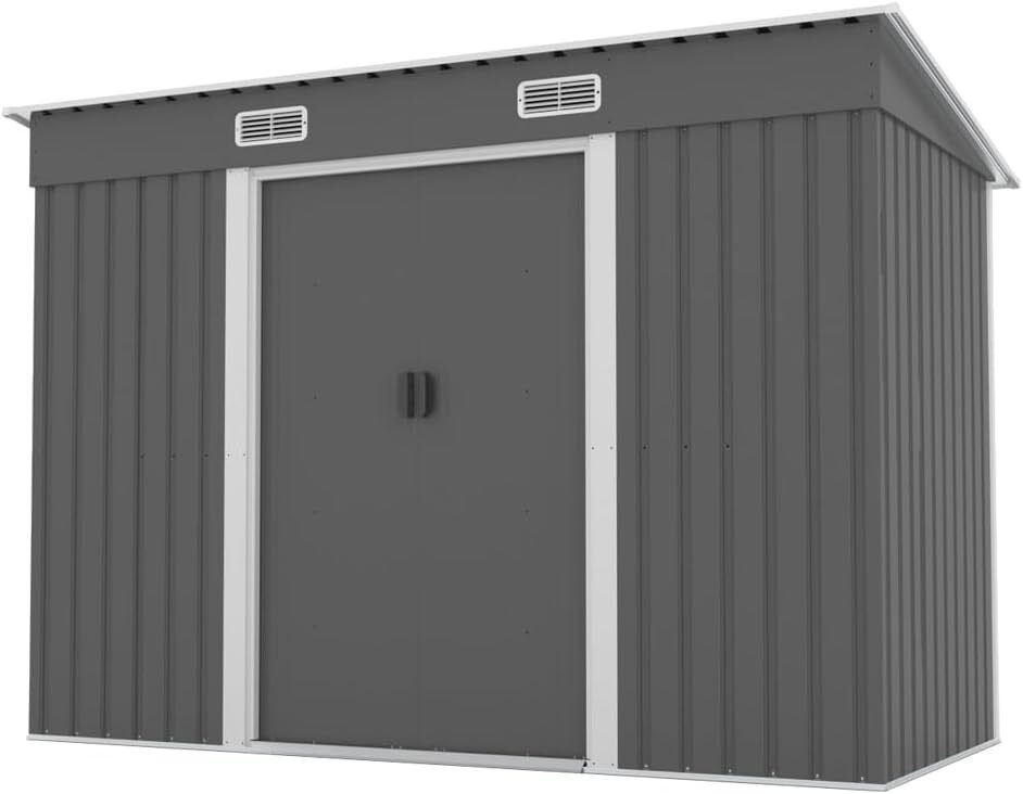 ( примерно 4300L, серый ) место хранения наружный большой склад большой место хранения дверь вне шкаф место хранения водонепроницаемый / выдерживающий . место хранения возможность сад / двор / рисовое поле поле / сельское хозяйство место крепкий большая вместимость steel 