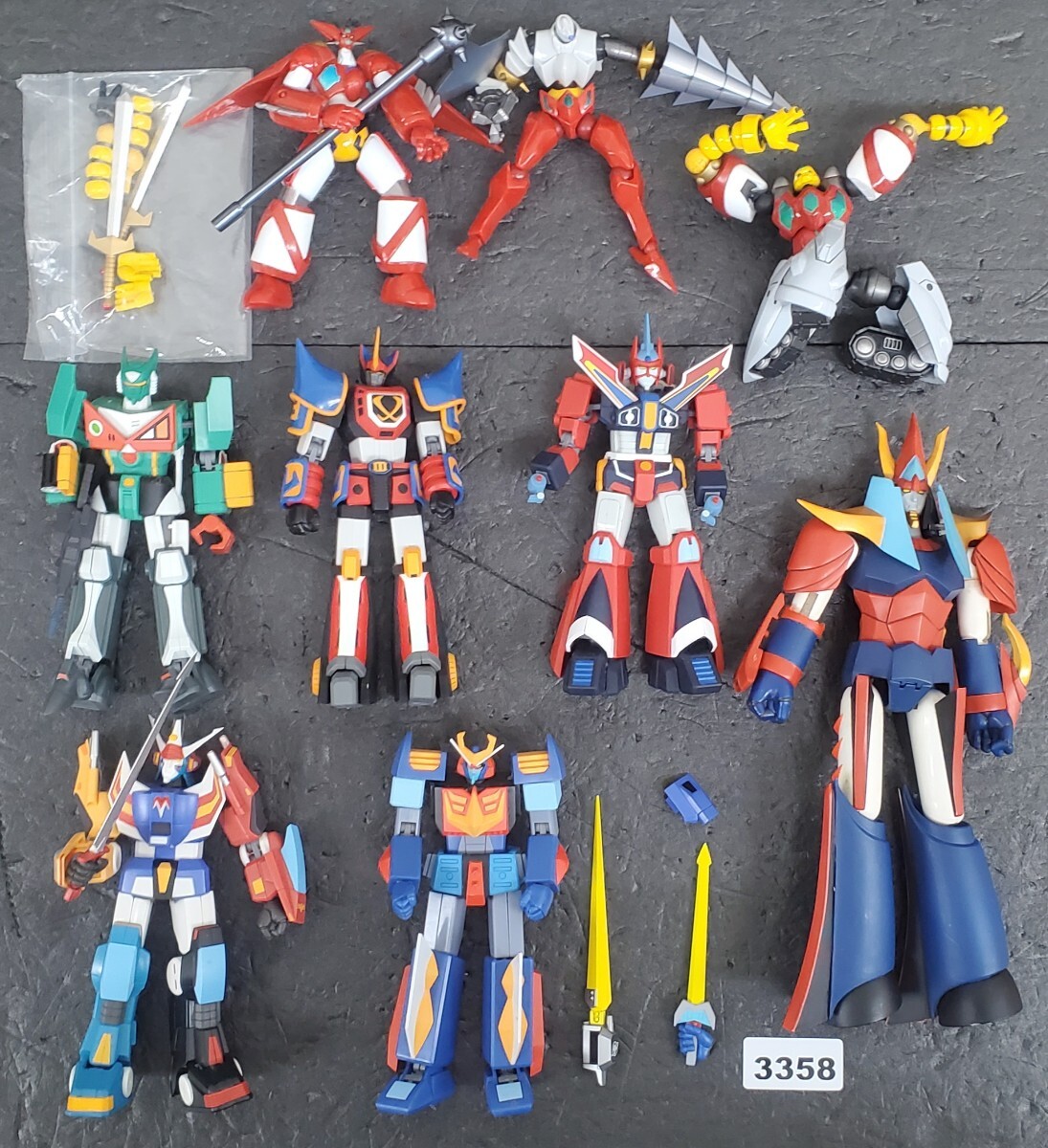 3358 フィギュアまとめセットライディーンバルディオスブライガーゲッターサスライガーなど 当時物 HGシリーズ ゲッターロボ ポピー_画像1