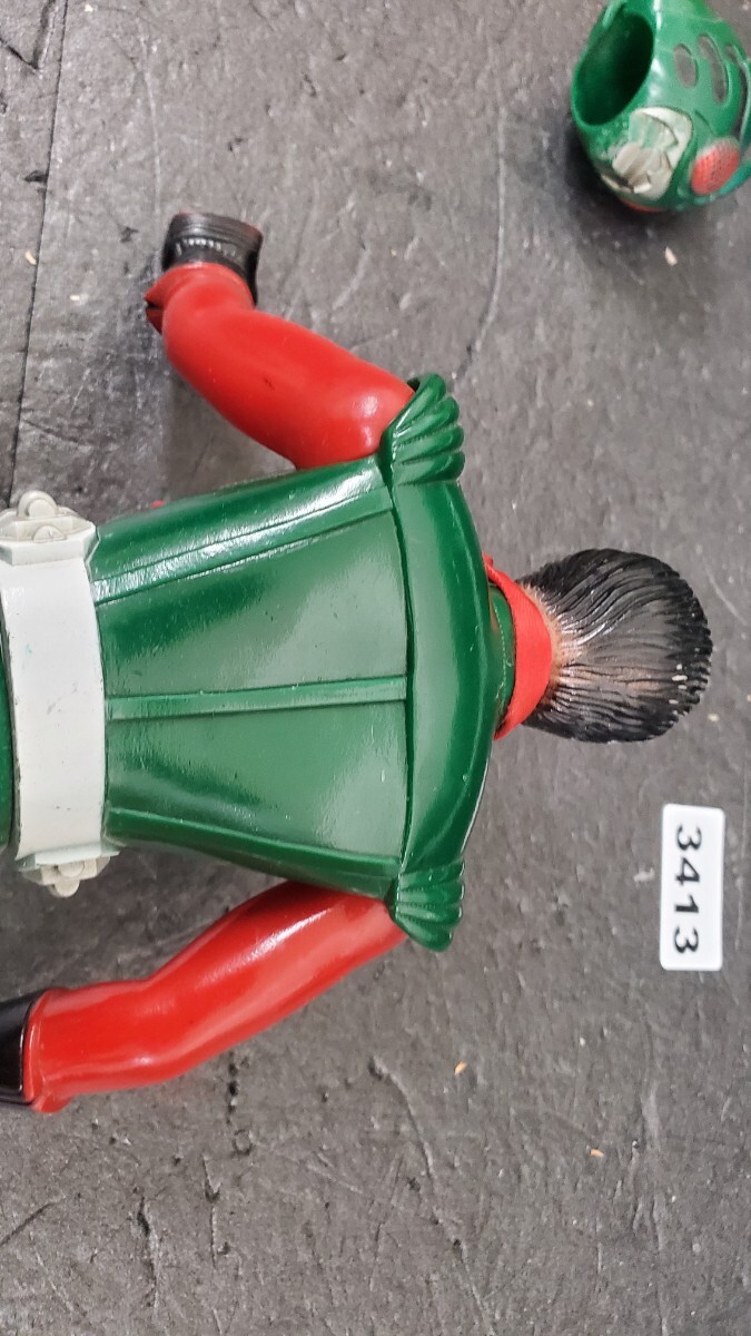 3413 当時物 仮面ライダー ポピー ソフビ 面取れ 昭和レトロ_画像9