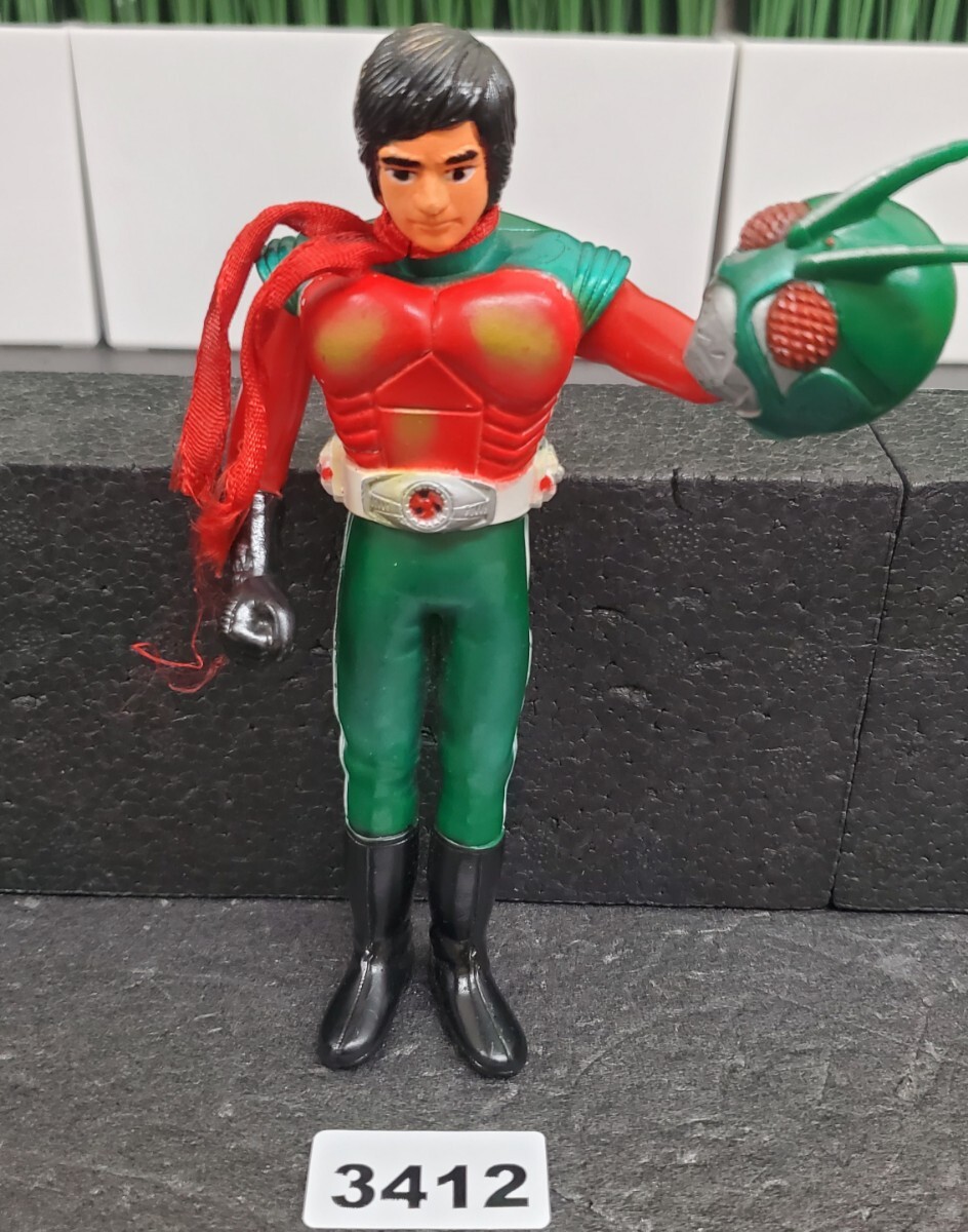 3412 ソフビ 当時物 仮面ライダー ポピー 昭和レトロ フィギュア 石森プロ 東映_画像1
