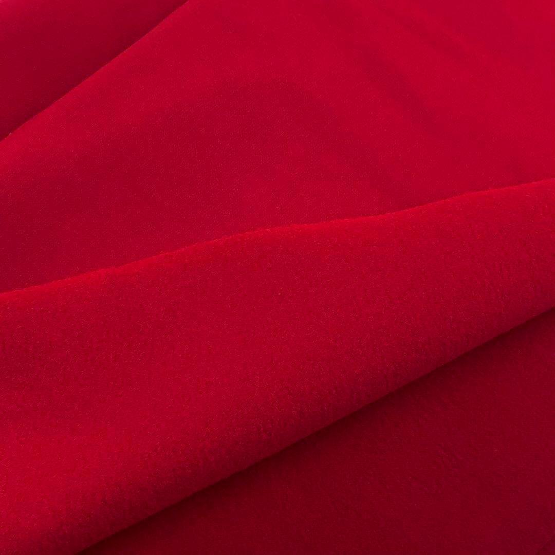 S335 ハイゲージフリース 3m レッド 生地 ポリエステル100% 無地 シンプル 日本製 生地 ハンドメイド はぎれ 布_画像5