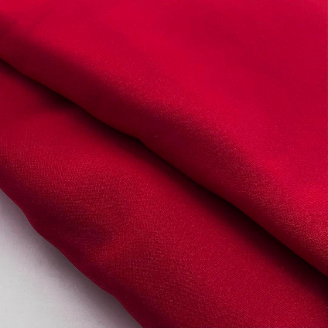 S335 ハイゲージフリース 3m レッド 生地 ポリエステル100% 無地 シンプル 日本製 生地 ハンドメイド はぎれ 布_画像8