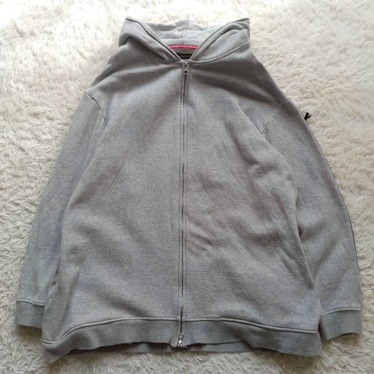 CUNE キューン うさぎ ユニコーン まめ 袖に縦ゴム1本のジップパーカー ジップアップパーカー フーディ トレーナー パーカー 大きいサイズ _画像3