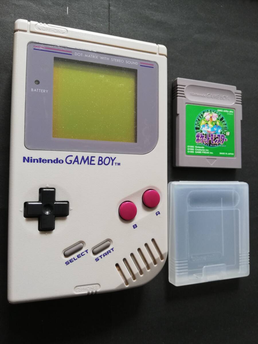 動作品A★初代 ゲームボーイ 本体 ポケモン 緑★GAMEBOY POKEMON 携帯ゲーム 任天堂 ニンテンドー nintendo レトロ おもちゃ 玩具 ジャンク_画像1